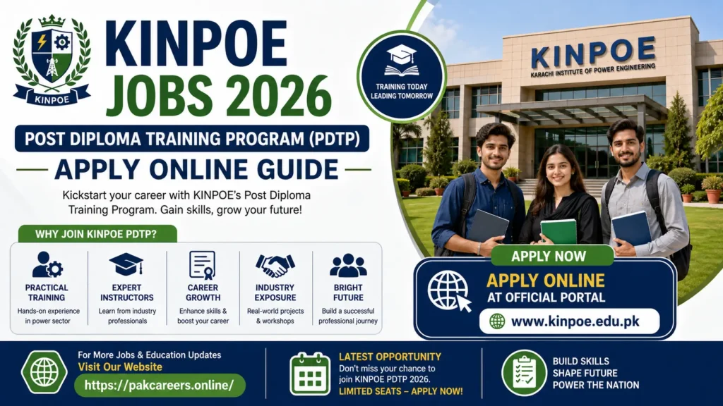 KINPOE Jobs 2026 Post Diploma Training Program (PDTP) Apply Online Guide
