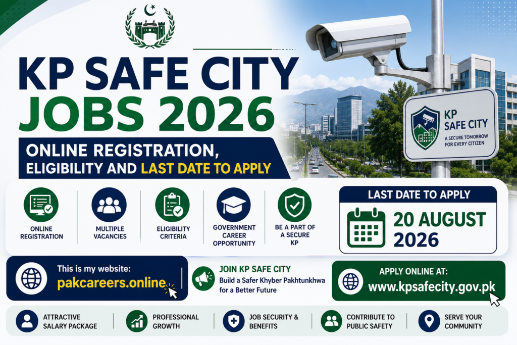 KP Safe City Jobs 2026 – Online Registration, Eligibility and Last Date to Apply