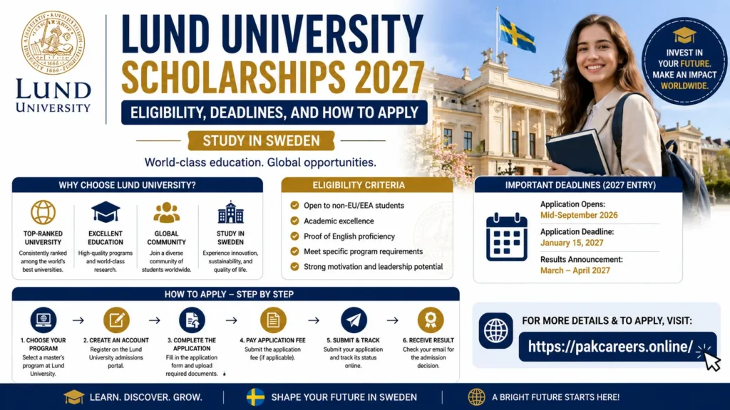 Lund University Scholarships 2027 Eligibility, Deadlines, and How to Apply (Sweden)
