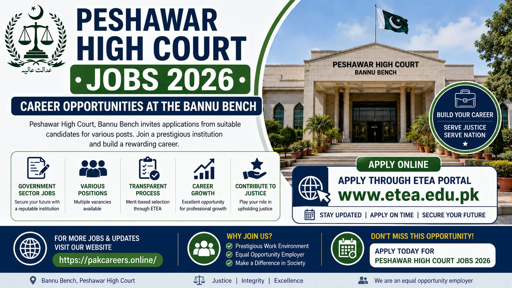 Peshawar High Court Jobs 2026 Career Opportunities at the Bannu Bench