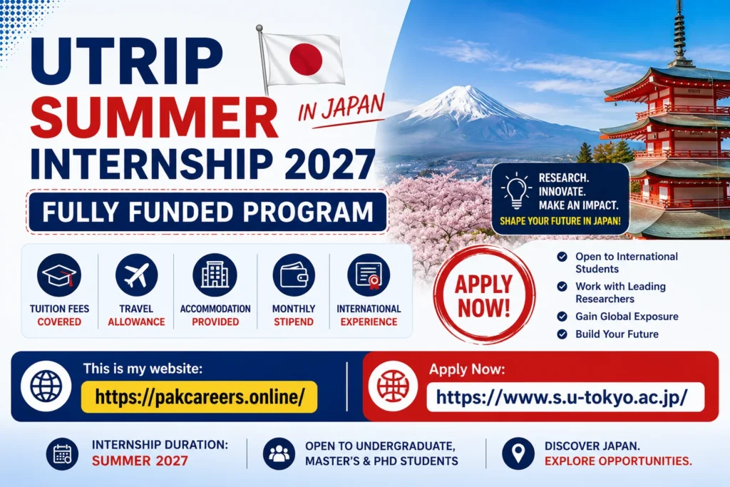 UTRIP Summer Internship 2027 in Japan – Fully Funded Program