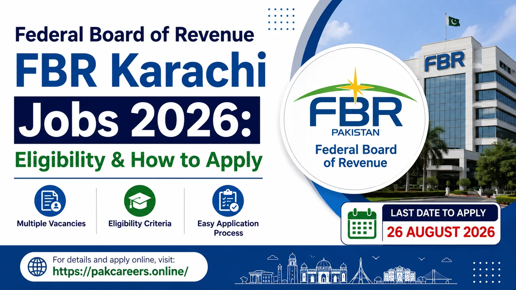 Federal Board of Revenue FBR Karachi Jobs 2026 Eligibility & How to Apply