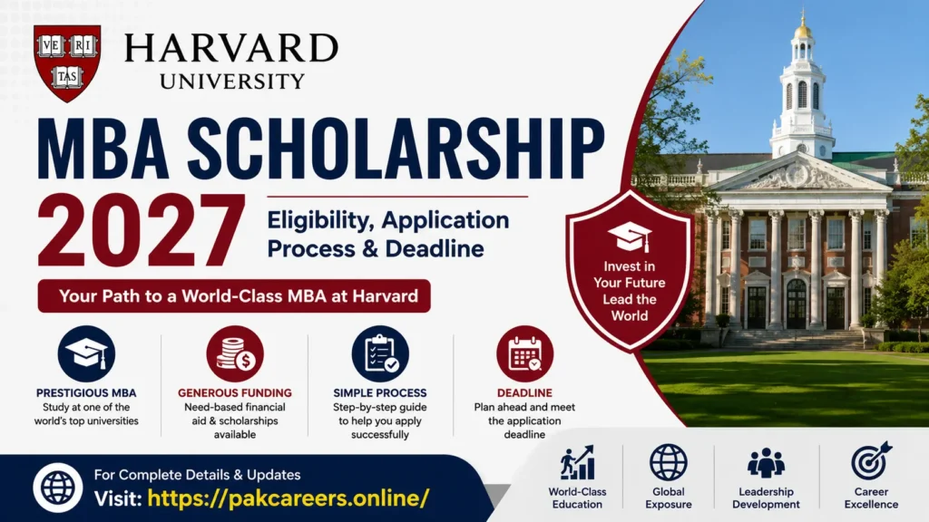 Harvard University MBA Scholarship 2027 – Eligibility, Application Process & Deadline