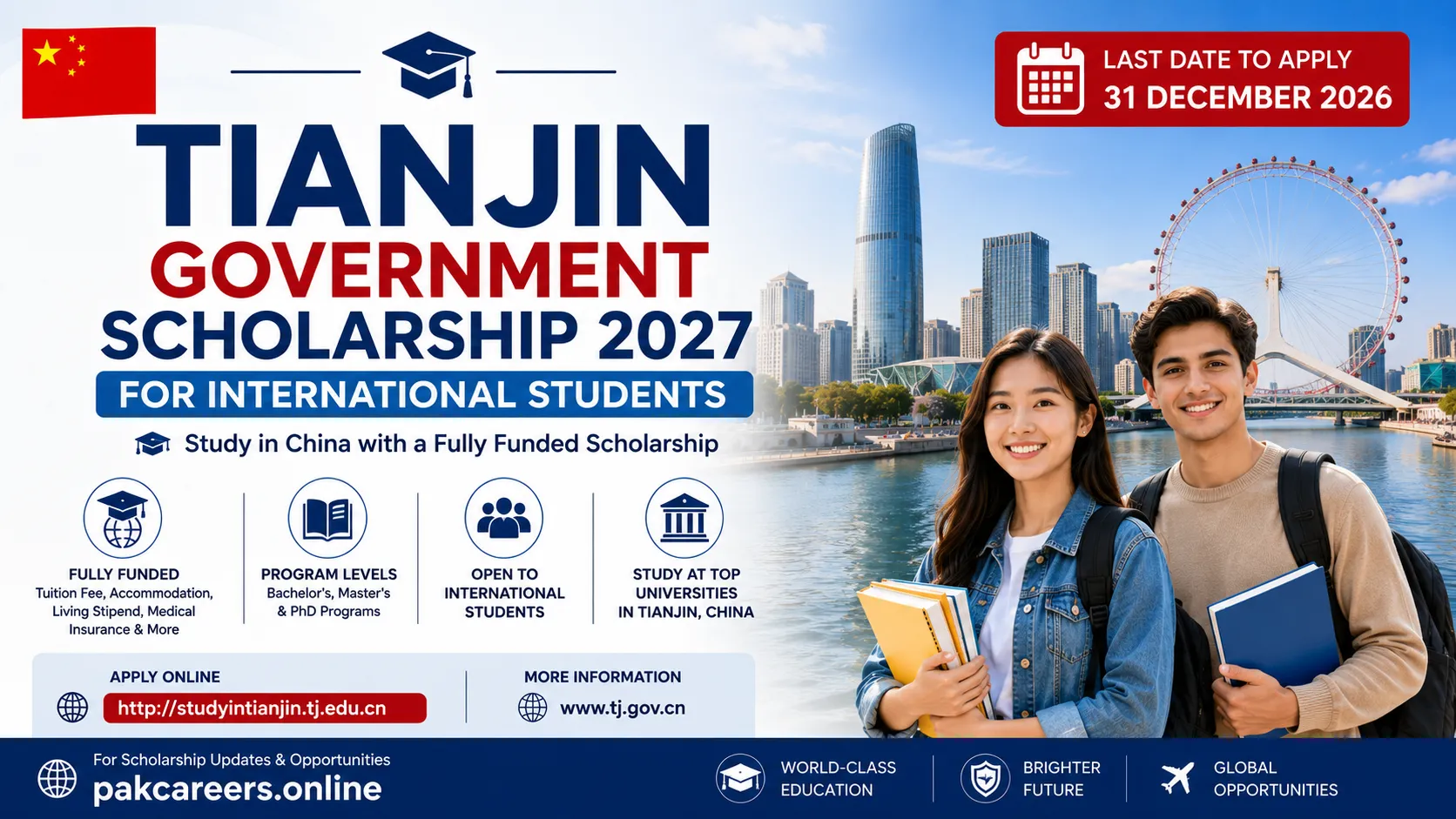 Tianjin Government Scholarship 2027 for International Students